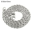 thumbnail image 1 of Yesbay Necklace Twisted Chain ,Stainless Steel Polished Anti-rust Party Necklace  Jewelry, 1 of 8