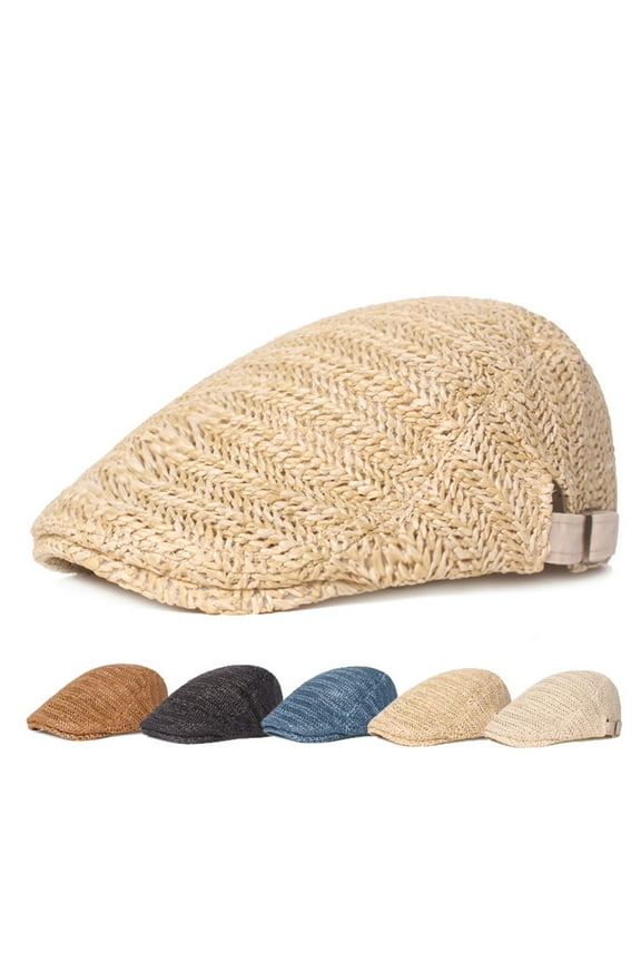 Newsboy Caps British Western Style Good-looking Design Narrow Brim Men Hat for Daily Wear