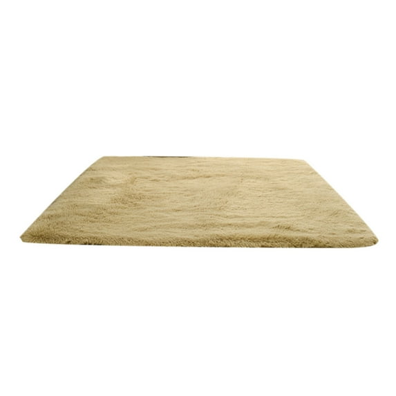 Yesbay Non-slip Soft Living Room Bedroom Shaggy Area Rug Floor Mat Carpet Home Decor,Beige Yellow 50x80cm