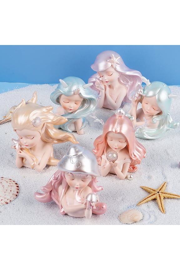 Ocean Ornament Creative Decorative Resin Add Romantic Mermaid Figurine Home Decor