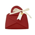 thumbnail image 1 of Yesbay Packaging Box Ribbon Bow Handle Design Handbag Shape Faux Leather Wedding Gift Candy Bag Household Accessories, 1 of 7