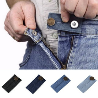Flex Button Pant Extender 5Pack - Adds 1-2 Inches, Super Sturdy with A Little Stretch (Black)