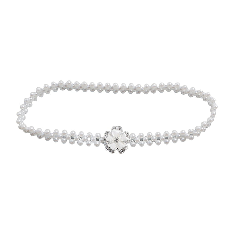 Yesbay Pearl Belt for Women Rhinestone Floral Pearl  display picture 1