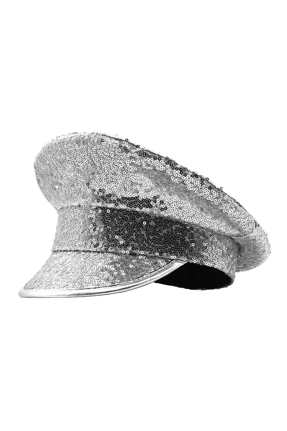 Performance Sequin Hat Unisex Lightweight Party Cosplay Sergeant Cap Festival Photo Prop Women Men Birthday Sailor Hat