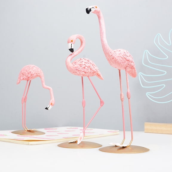 Yesbay Pink Flamingo Ornament Crafts Table Home Party Birthday Decoration Gift,Flamingo Ornament