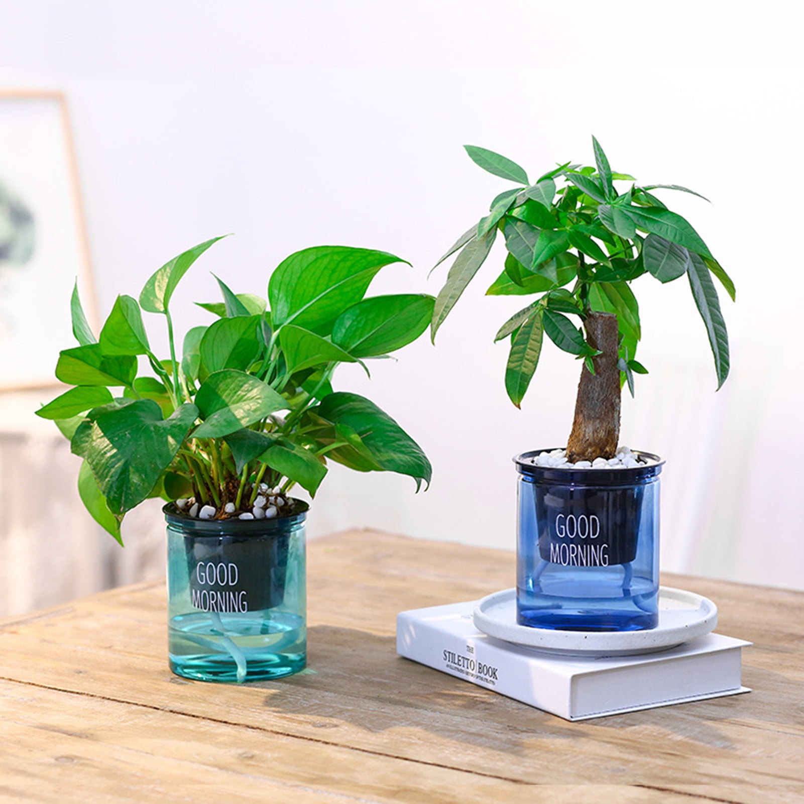 Water Rope Pot Yesbay Plant Pot High Durability Large Capacity Plastic Automatic Water ...