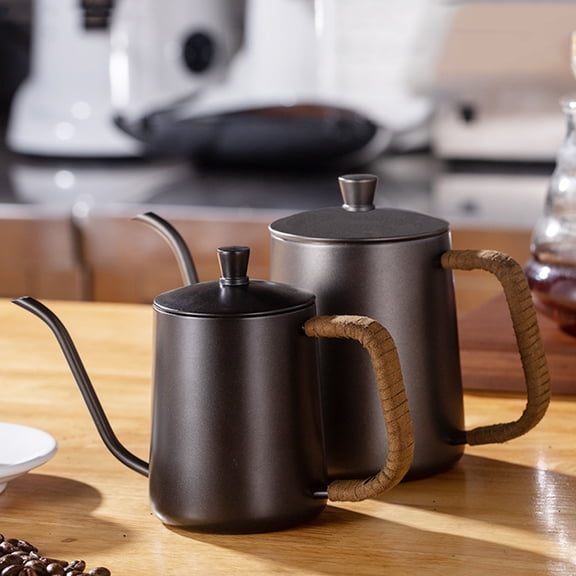 Yesbay Pour Over Kettle Thin Mouth Anti Scalding Stainless Steel Long Gooseneck Spout Pot for Coffee Maker,Silver 600ml