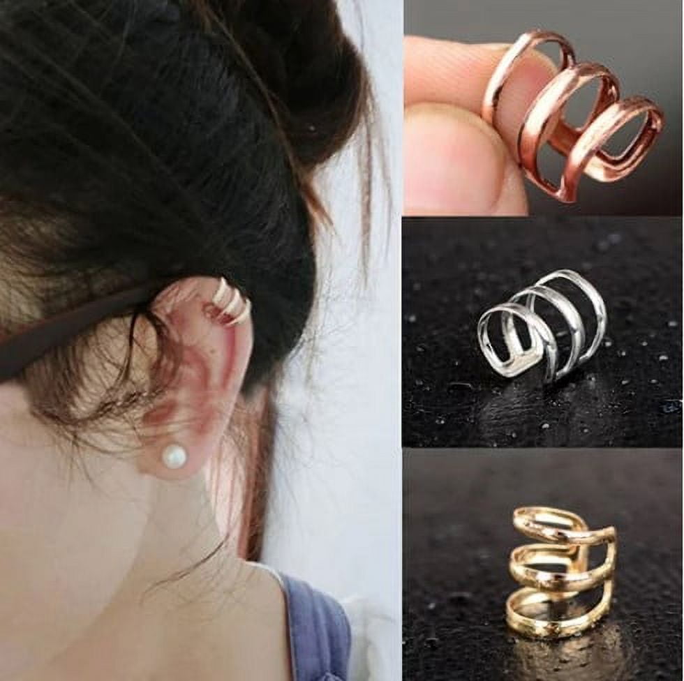 1pair Ear Cuff No Piercing Ear Clip Earrings for Women Girls Faux Pearl Ear  cuff Ear Wrap Jewelry Gift