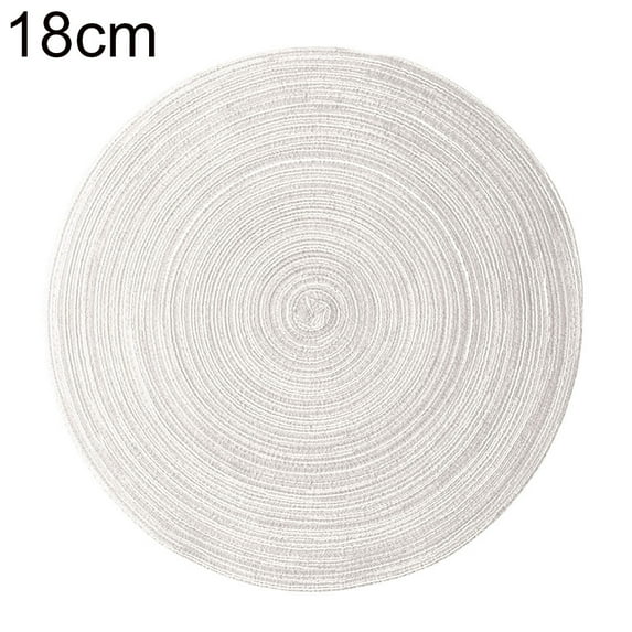 Yesbay Round Heat Insulation Table Mug Mat Pad Placemat Non-slip Coasters Home Decor,Beige