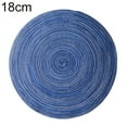 thumbnail image 1 of Yesbay Round Heat Insulation Table Mug Mat Pad Placemat Non-slip Coasters Home Decor,Blue, 1 of 8