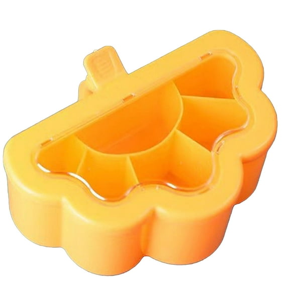 Yesbay Seasoning Box Lidded Dust-proof PP Divided Kitchen Spices Container Cooking Utensils