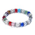thumbnail image 1 of Yesbay Shiny Colorful Rhinestone Faux Pearl Bracelet Bangle Women Jewelry Birthday Gift,Multicolor, 1 of 8