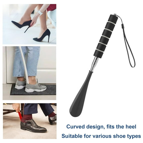 Yesbay Shoe Horn Telescopic Anti-slip Handle,Men Women Boots Casual Sports Dress Shoe Lifter Helper Shoe Accessories