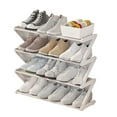 thumbnail image 1 of Yesbay Shoe Storage Rack 4 Tiers Stable Free Standing Large Capacity Z-shaped Home Dorm Entryway Shoe Organizer Shoe Shelf, 1 of 8
