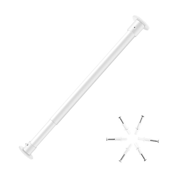 Yesbay Shower Curtain Telescopic Rod Screw Mount 50-70CM Adjustable Stainless Steel al Living Room Bathroom Telescoping Curtain Rod