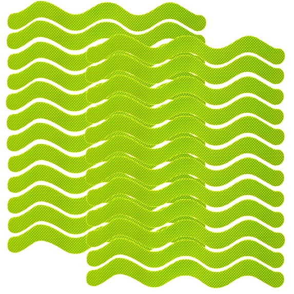 Yesbay Shower Sticker Increases Friction Self-Adhesive S-Shaped Strips Anti-Slip Bathroom Bathtub Stickers,Grass Green 24pcs