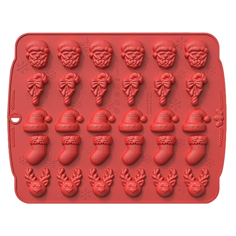 Yesbay Silicone Mold Food-Grade Non-Stick Christmas Element Shapes Easy  Release Reusable Oven-safe Cookie Cutter 
