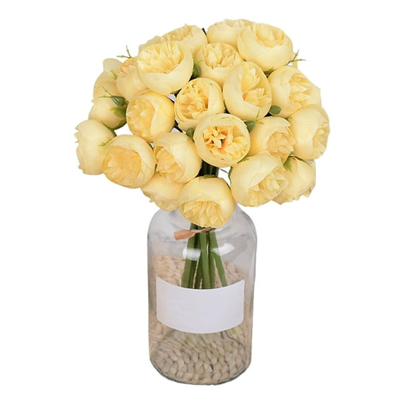 Yesbay Simulated Peony Flowers Bouquet 27 Heads Artificial Flowers DIY Arrangements