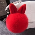 thumbnail image 1 of Yesbay Soft Rabbit Ear Faux Fur PomPom Ball Phone Bag Hanging Pendant Handbag Keychain-Red, 1 of 7