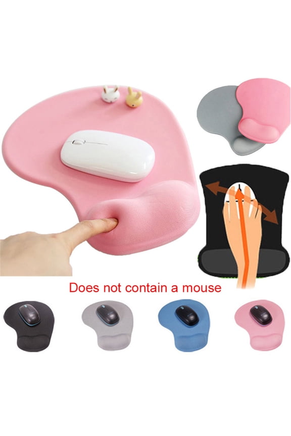 Soft Silicone Non-Slip Wrist Support Mouse Pad Mice Mat for PC Laptop,Pink