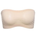 thumbnail image 1 of Yesbay Solid Color Women Breathable Strapless Hollow Back Bra Sport Tube Top Underwear-Skin Color, 1 of 8