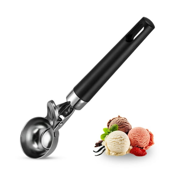 Yesbay Stainless Steel Ice Cream Scoop with Trigger Non-Stick Effortless Handle Cookie Scoop for Ice Cream Gelato Smoothies Fruit