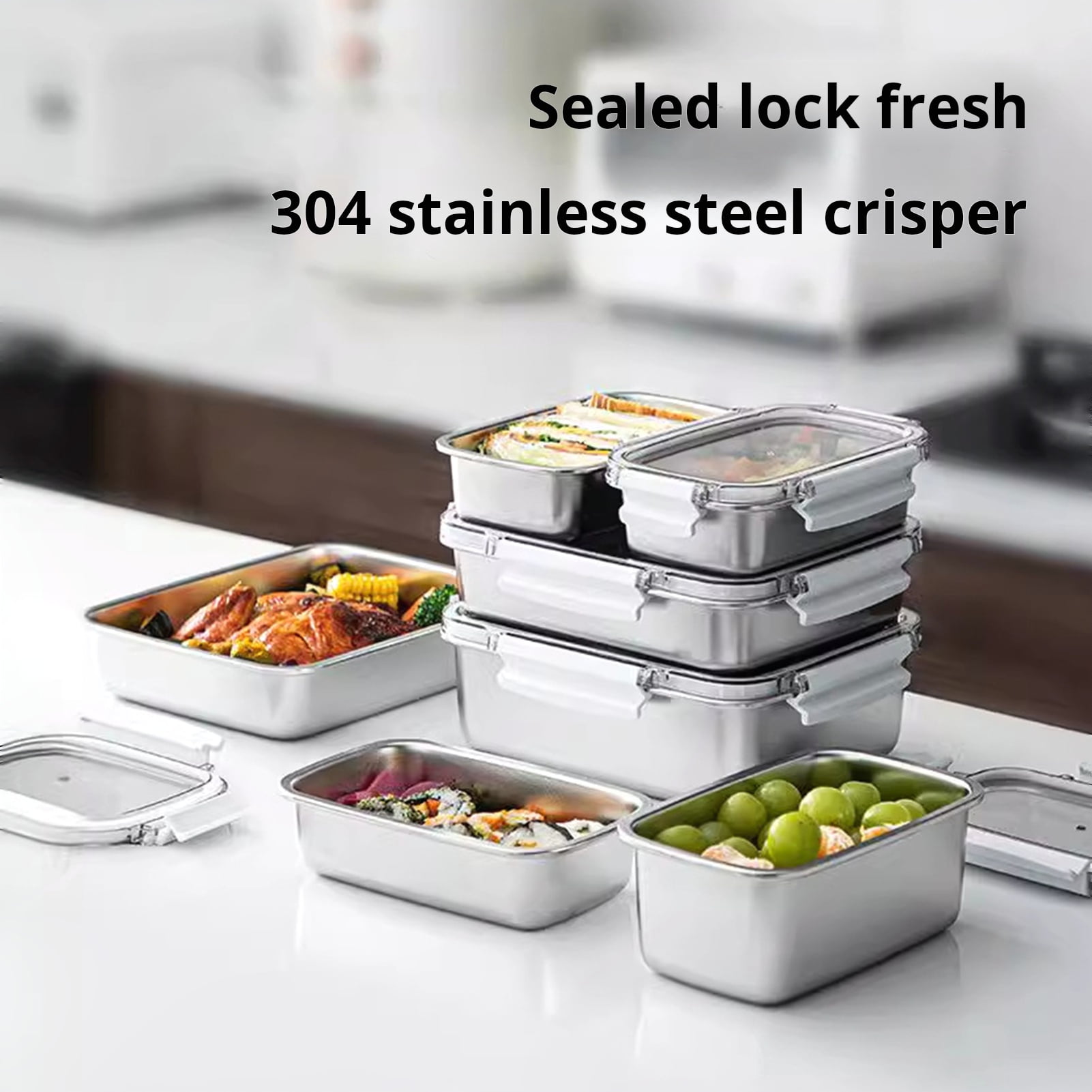 Yesbay Stainless Steel Lunch Box for Kids Adults Bento Box School Work