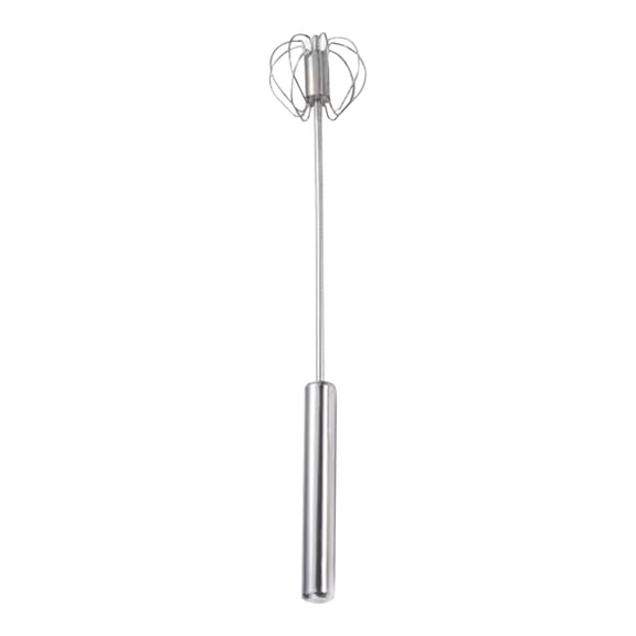 Yesbay Stainless Steel Semi-Automatic Eggbeater Hand Push Egg Whisk Mixer Milk Frother Mixer Whisk for Quick Stirring Whisking Beating