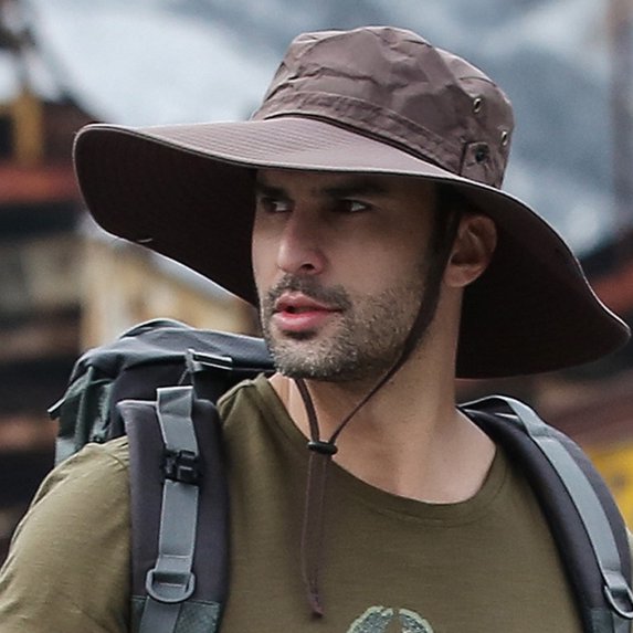 Yesbay Sun Hat Wide Brim Sun Camping Fishing Bucket Hat Outdoor Supply