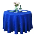 thumbnail image 1 of Yesbay Tablecloth Tear Resistant No Fading Polyester Washable Round Tablecloth for Kitchen,Sapphire Blue, 1 of 8