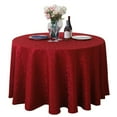 thumbnail image 1 of Yesbay Tablecloth Tear Resistant No Fading Polyester Washable Round Tablecloth for Kitchen,Wine Red, 1 of 8