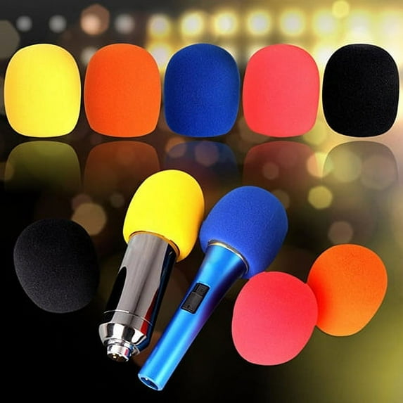 Yesbay Thickening Microphone Sponge Cover Foam Ball-Type Mic Windscreen 5 Colors-Black