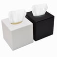 thumbnail image 1 of Yesbay Tissue Box Cover Square Tissue Box Holder ,Oval Opening Decorative Tissue Storage Cube Vanity Countertop Bedroom Dresser Office Paper Dispenser, 1 of 9