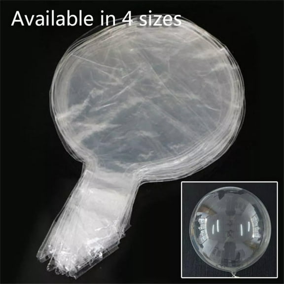 Yesbay Transparent PVC Balloon,10 Pcs Inflatable Handheld Transparent Cartoon Doll Balloon Toy 20 inch