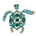 thumbnail image 1 of Yesbay Turtle Shape Full Rhinestone Inlaid Brooch Pin Women Shirt Collar Badge, 1 of 6