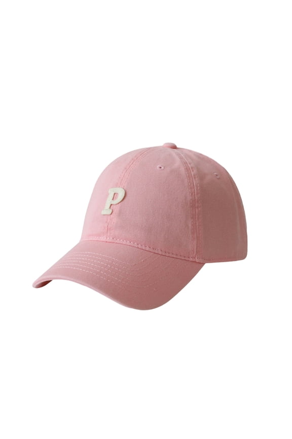 Unisex Embroidery P Letter Print Extended Brim Adjustable Baseball Hat Sunscreen Visor Sun Hat Fashion Accessories