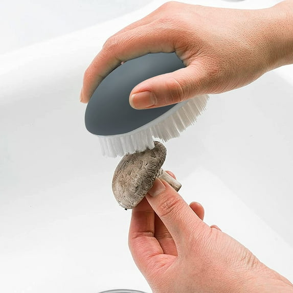 Yesbay Vegetable Fruit Cleaning Brush Stiff Bristles Design Dishwasher Safe Non-Slip Grip Veggie Brush Scrubber Kitchen Tool