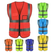 Yesbay Vest Reflective Breathable Cloth Safety Protective Vest for Outdoor,Light Blue