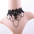 thumbnail image 1 of Yesbay Vintage Black Rhinestone Chain Lace Choker Necklace Punk Rock Gothic Party Jewelry-, 1 of 7