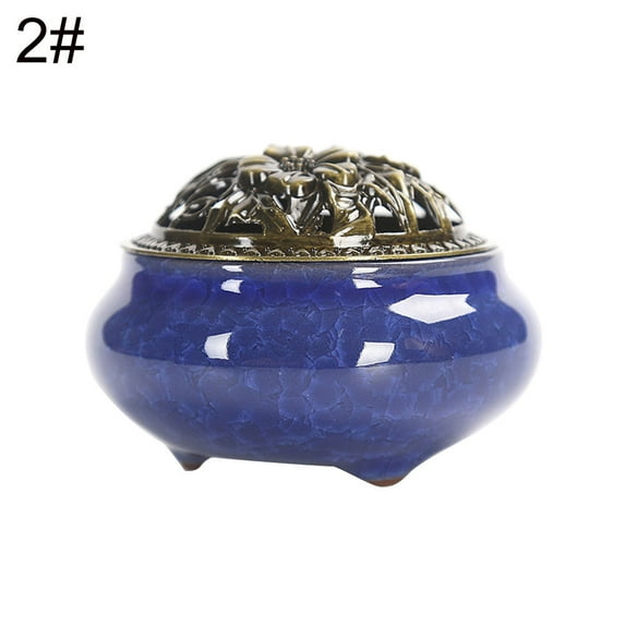 Yesbay Vintage Ceramic Incense Burner Holder Meditation Buddhist Zen Censer Home Decor,Ceramic Censer