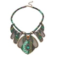thumbnail image 1 of Yesbay Vintage Women Rhinestone Pendant Bib Necklace Statement Tribal Jewelry Gift,Green, 1 of 6
