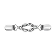 Yesbay Vintage Women Twist Ring Cardigan Sweater Collar Clip Dress Shawl Clasp Pin-Silver