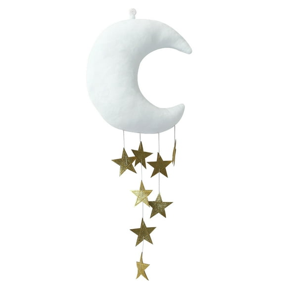 Yesbay Wall Backdrop Room Hanging Moon Stars Stuffed Decor for Baby Bedroom,Wall Hanging Decoration