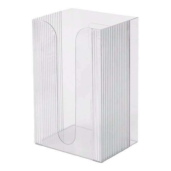 Yesbay Wall Mounted Tissue Box Holder Transparent Design Simple Installation Bathroom Tissue Paper Box