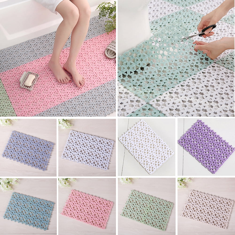 Yesbay Waterproof Bath Mat Anti Slip Massage Shower Carpet DIY ...
