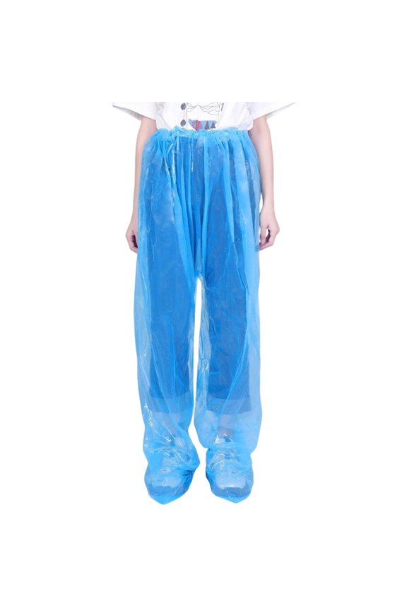 Waterproof Rain Pants Elastic Waist Trousers for Men Women 130cm/107cm Length Non-disposable Trousers Snow Sport Outdoor Toddler Playsuit Hiking Pants