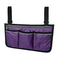 thumbnail image 1 of Yesbay Wheelchair Multi-pocket Side Hanging Bag Storage Pouch with Reflective Strip,Purple, 1 of 8