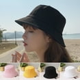 thumbnail image 1 of Yesbay Wide Brim Round Dome Sunscreen Bucket Hat Unisex Summer Fisherman Hat Fashion Accessories, 1 of 8