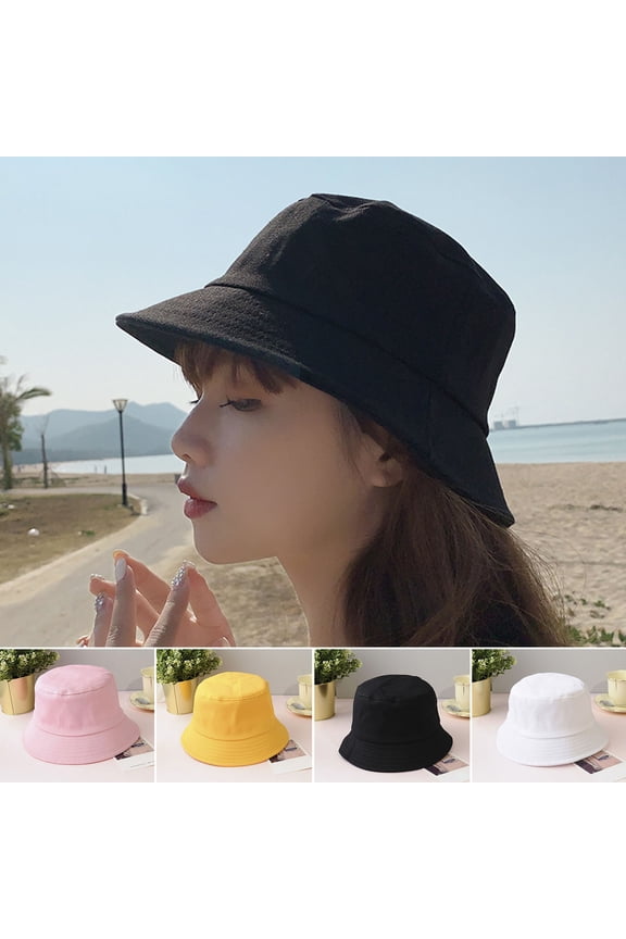 Wide Brim Round Dome Sunscreen Bucket Hat Unisex Summer Fisherman Hat Fashion Accessories