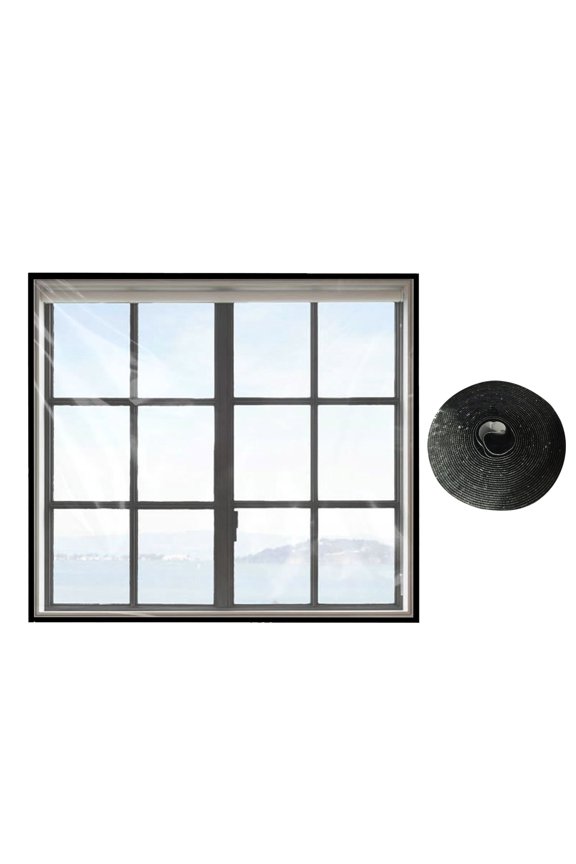 Winter Insulated Curtain Transparent Thermal Curtain Window Screen Self-Adhesive Window Protector Window Tarpaulin Keep Warm Cold And Windproof Insulating Foil for Window